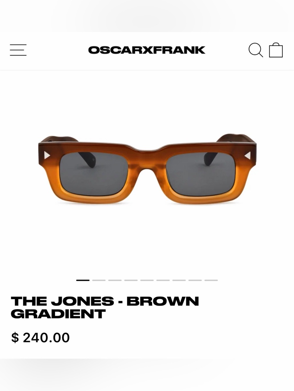 OSCARXFRANK The Jones Brown Gradient Sunglasses
